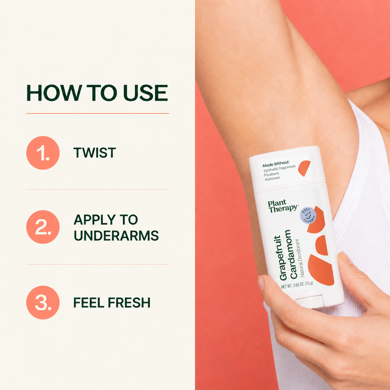 Grapefruit Cardamom Natural Deodorant