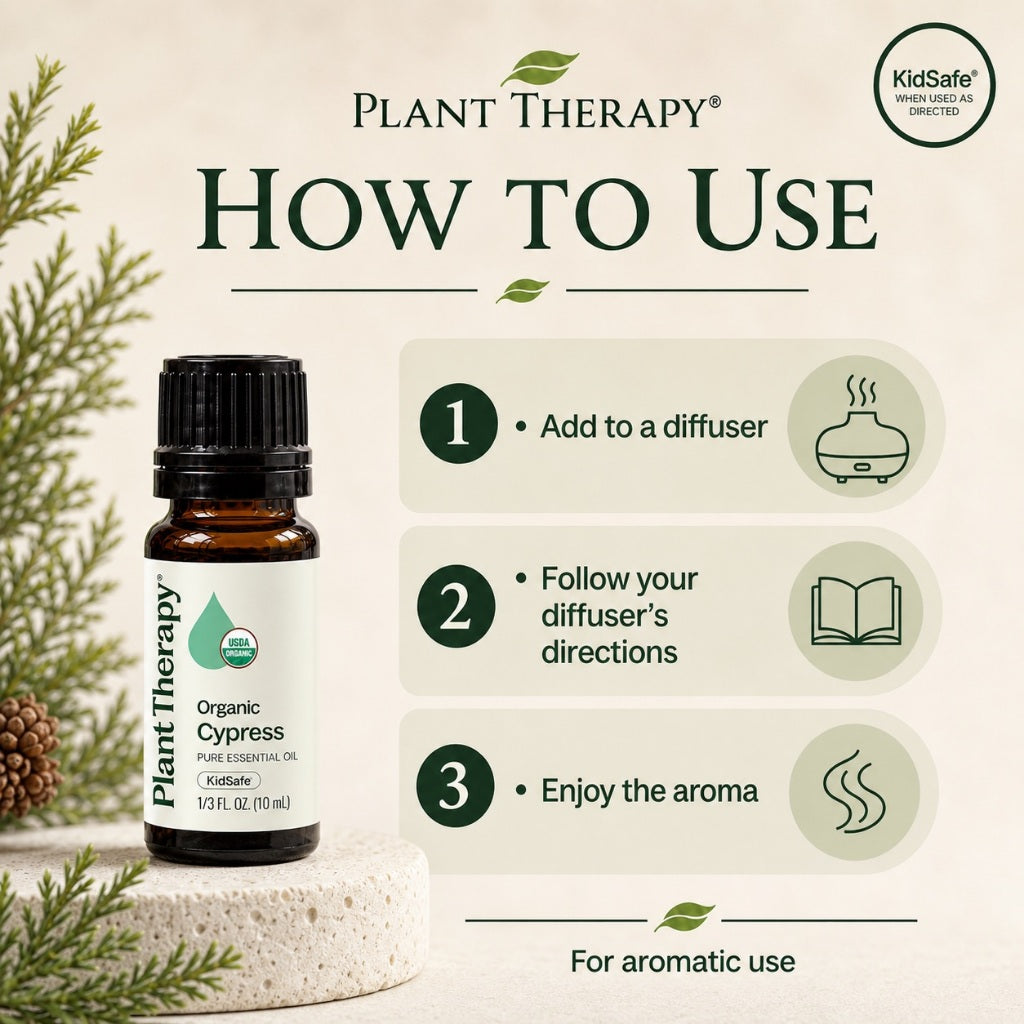 Plant Therapy Organic Cypress Essential Oil