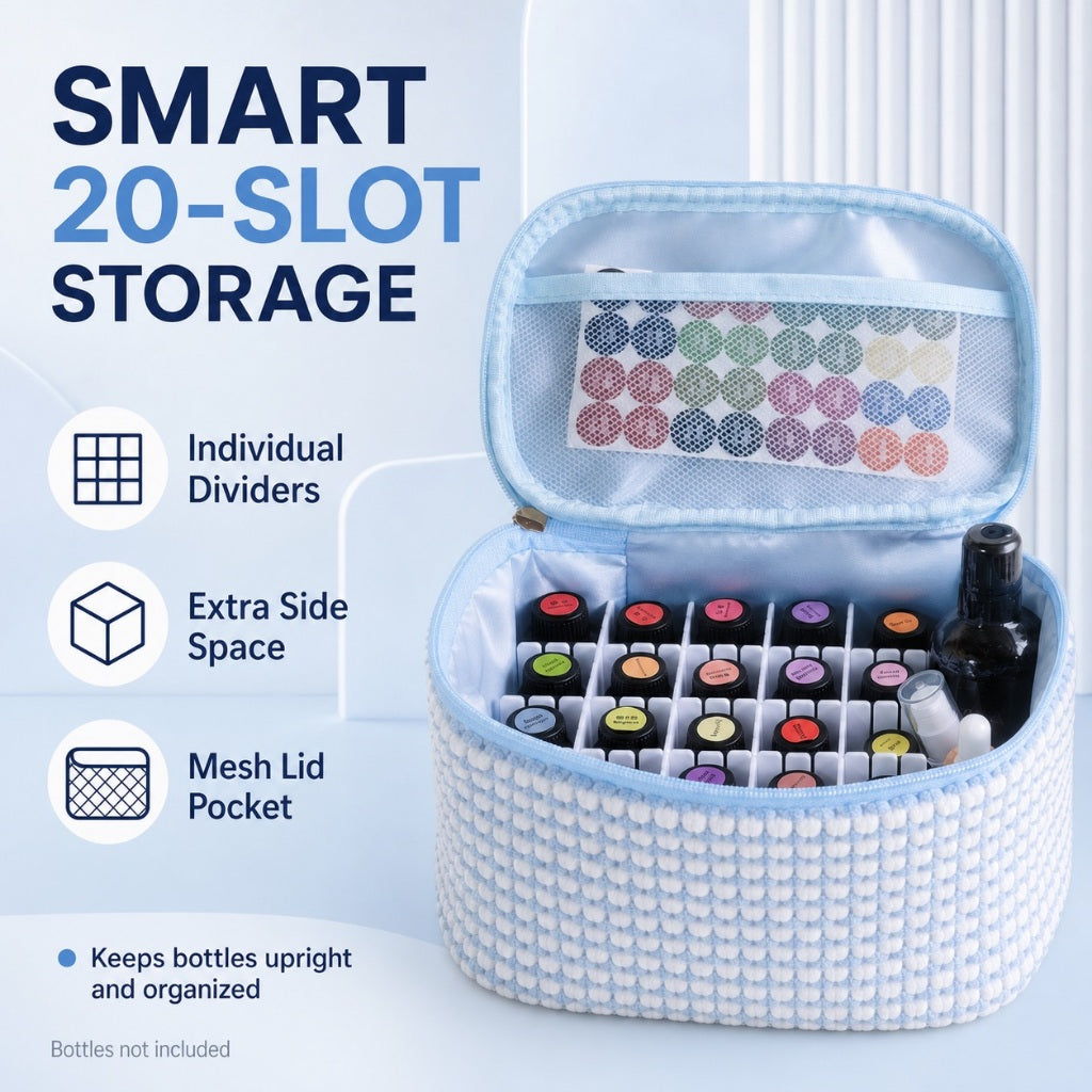 20-Slot Essential Oil Storage Case product image 2 – Nature Therapy Singapore