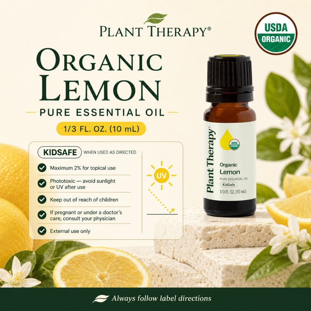Plant Therapy Organic Lemon Essential Oil
