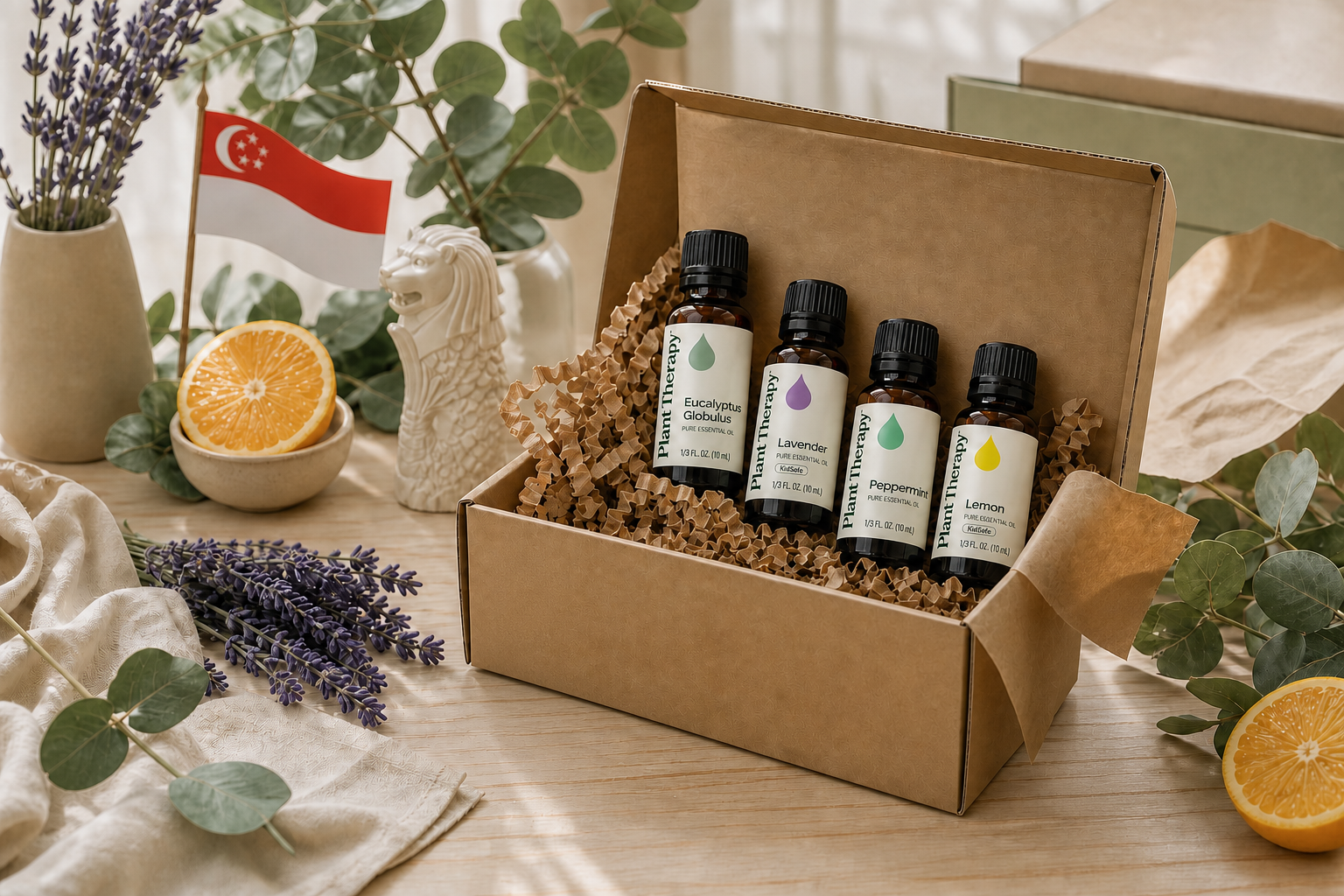 Plant Therapy essential oils gift box in Singapore
