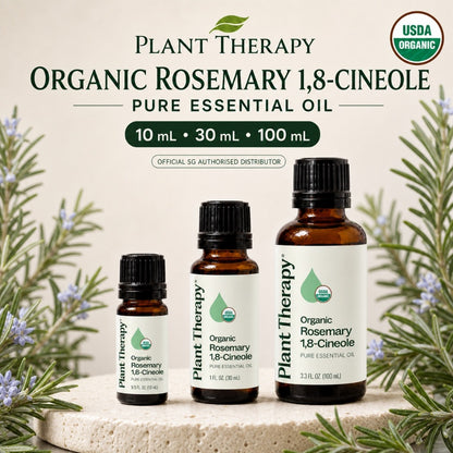 Plant Therapy Organic Rosemary 1,8-Cineole Essential Oil
