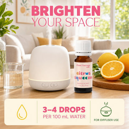 Plant Therapy Citrus Squeeze KidSafe Essential Oil Blend | Uplifting Citrus &amp; Floral Aroma | Diffuser Oil for Home