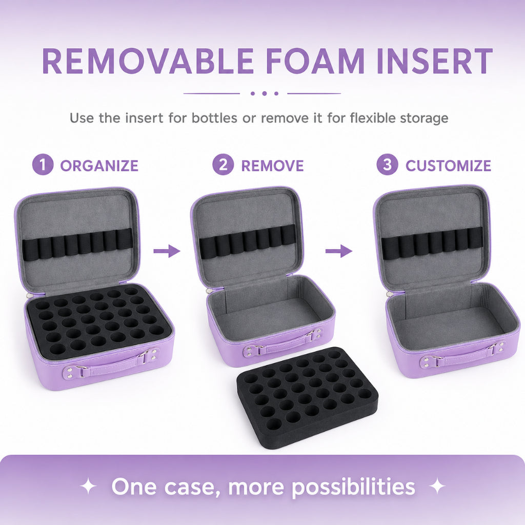 42-Slot Essential Oil Carrying Case – Purple product image 6 – Nature Therapy Singapore