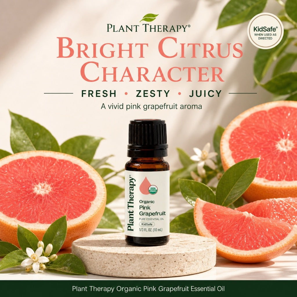 Plant Therapy Grapefruit Pink Organic Essential Oil