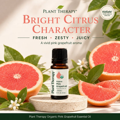 Plant Therapy Grapefruit Pink Organic Essential Oil