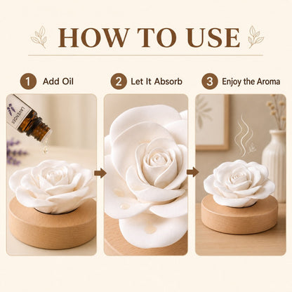 Passive Flower Diffuser with Solid Wood Base