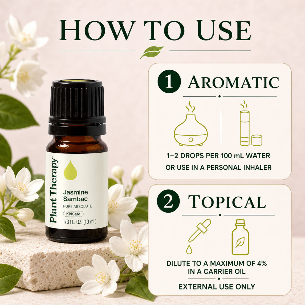 Plant Therapy Jasmine Sambac Pure Absolute Essential Oil