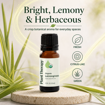 Plant Therapy Organic Lemongrass Essential Oil
