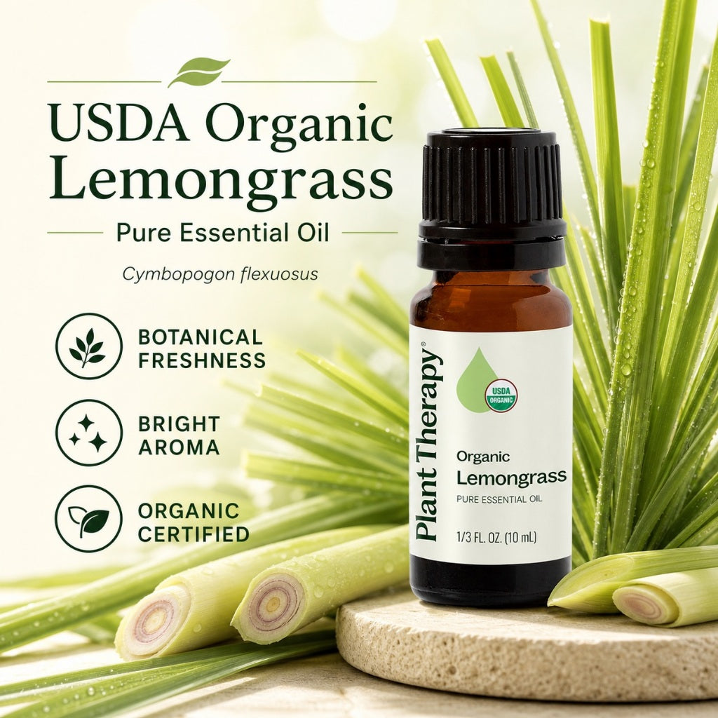 Plant Therapy Organic Lemongrass Essential Oil
