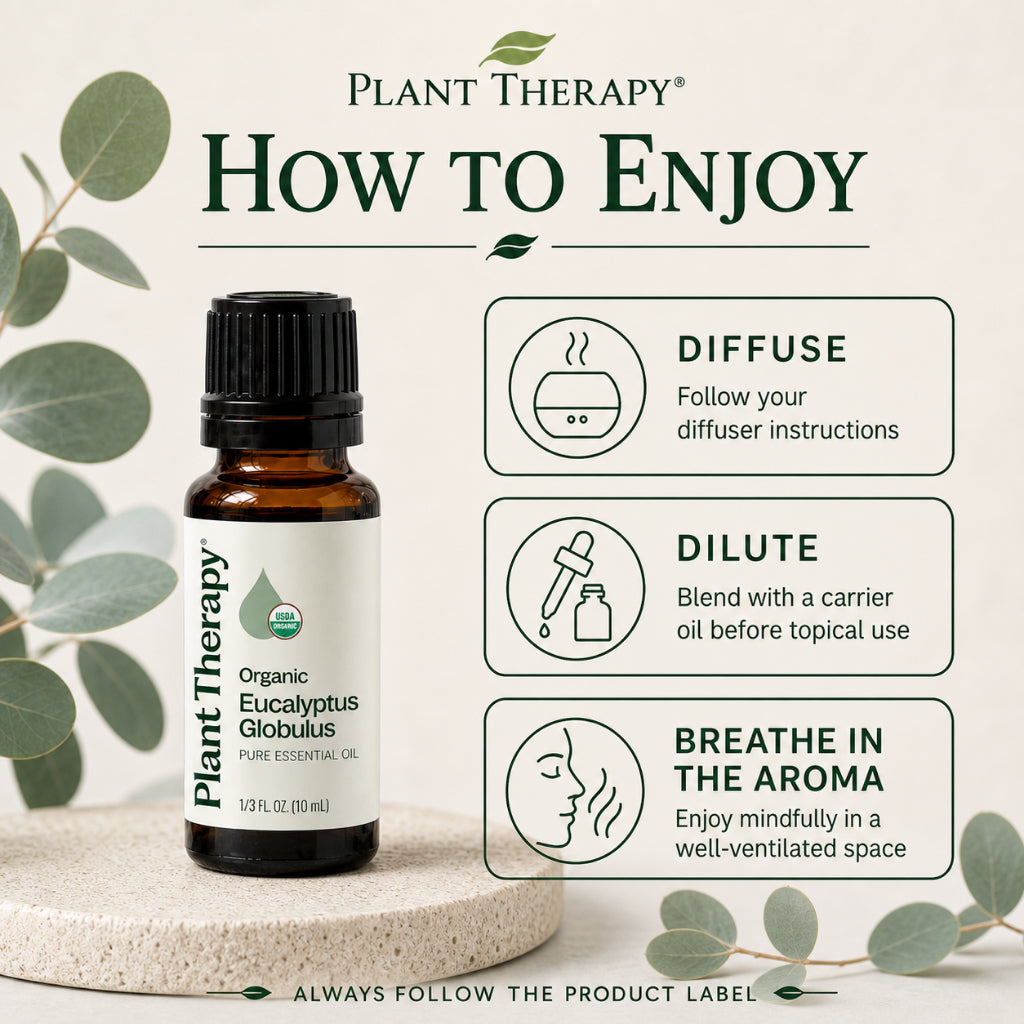 Plant Therapy Organic Eucalyptus Globulus Essential Oil