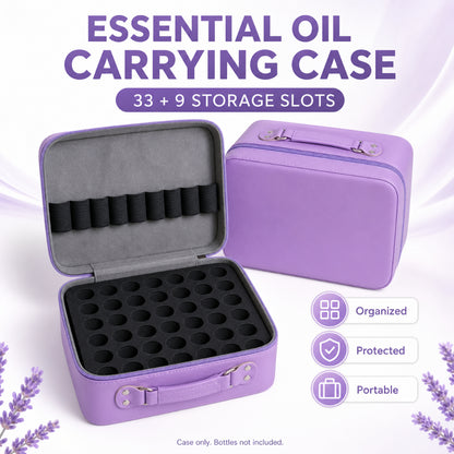 42-Slot Essential Oil Carrying Case – Purple product image 1 – Nature Therapy Singapore