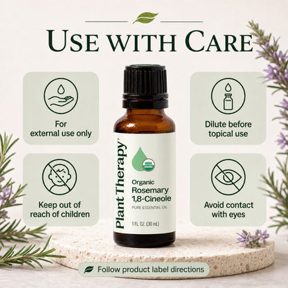 Plant Therapy Organic Rosemary 1,8-Cineole Essential Oil