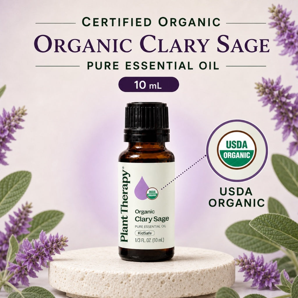 Plant Therapy Organic Clary Sage Essential Oil 10ml