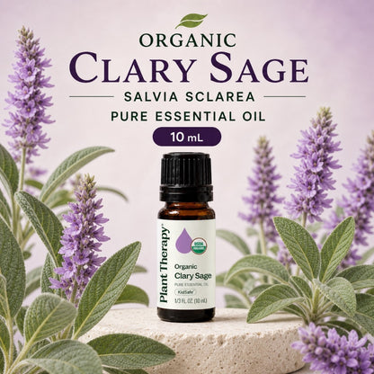 Plant Therapy Organic Clary Sage Essential Oil 10ml