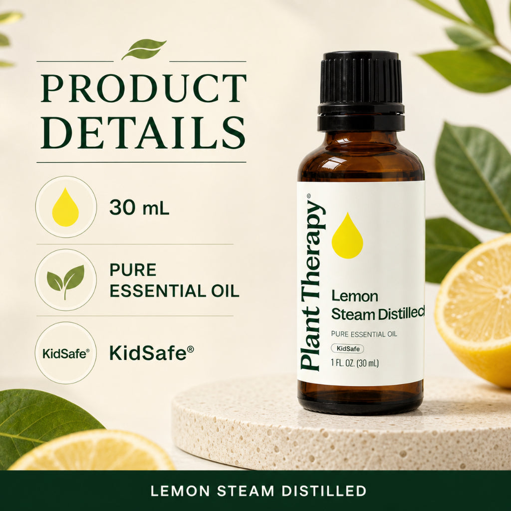 Plant Therapy Lemon Steam Distilled Essential Oil