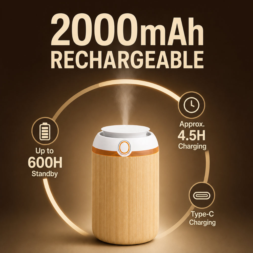 Smart Car &amp; Home Waterless Aroma Diffuser | Rechargeable | Premium Aluminum Design