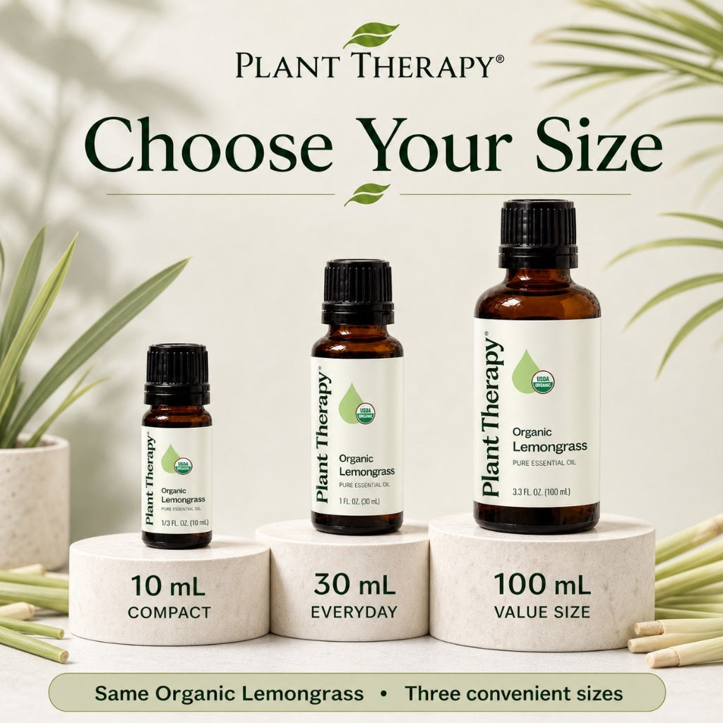 Plant Therapy Organic Lemongrass Essential Oil