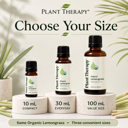 Plant Therapy Organic Lemongrass Essential Oil