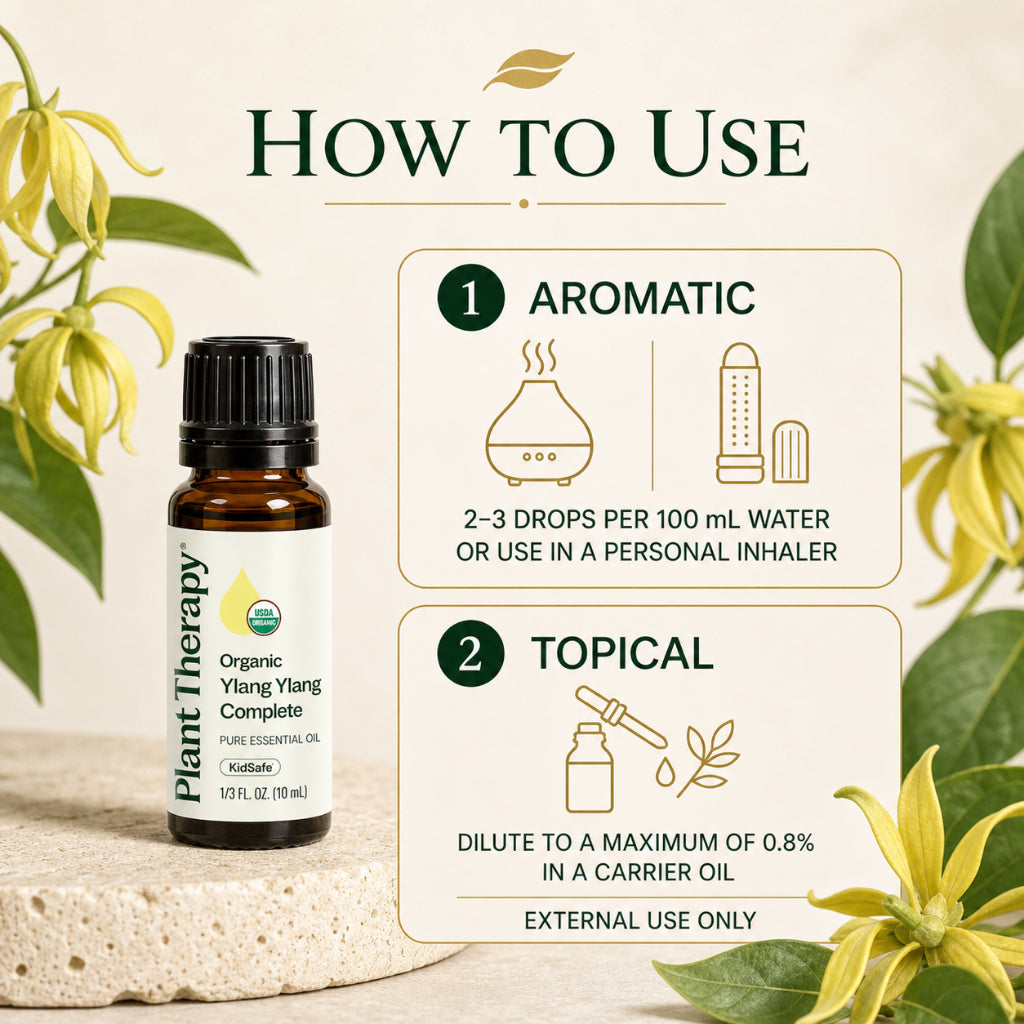 Plant Therapy Organic Ylang Ylang Complete Essential Oil