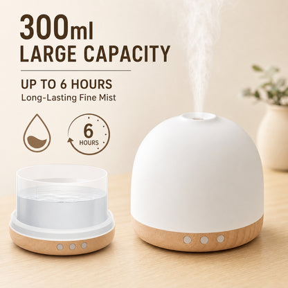 Ceramic Essential Oil Diffuser | Aroma Humidifier | Long-Lasting Mist | Auto Shut-Off Timer | Warm Ambient Light