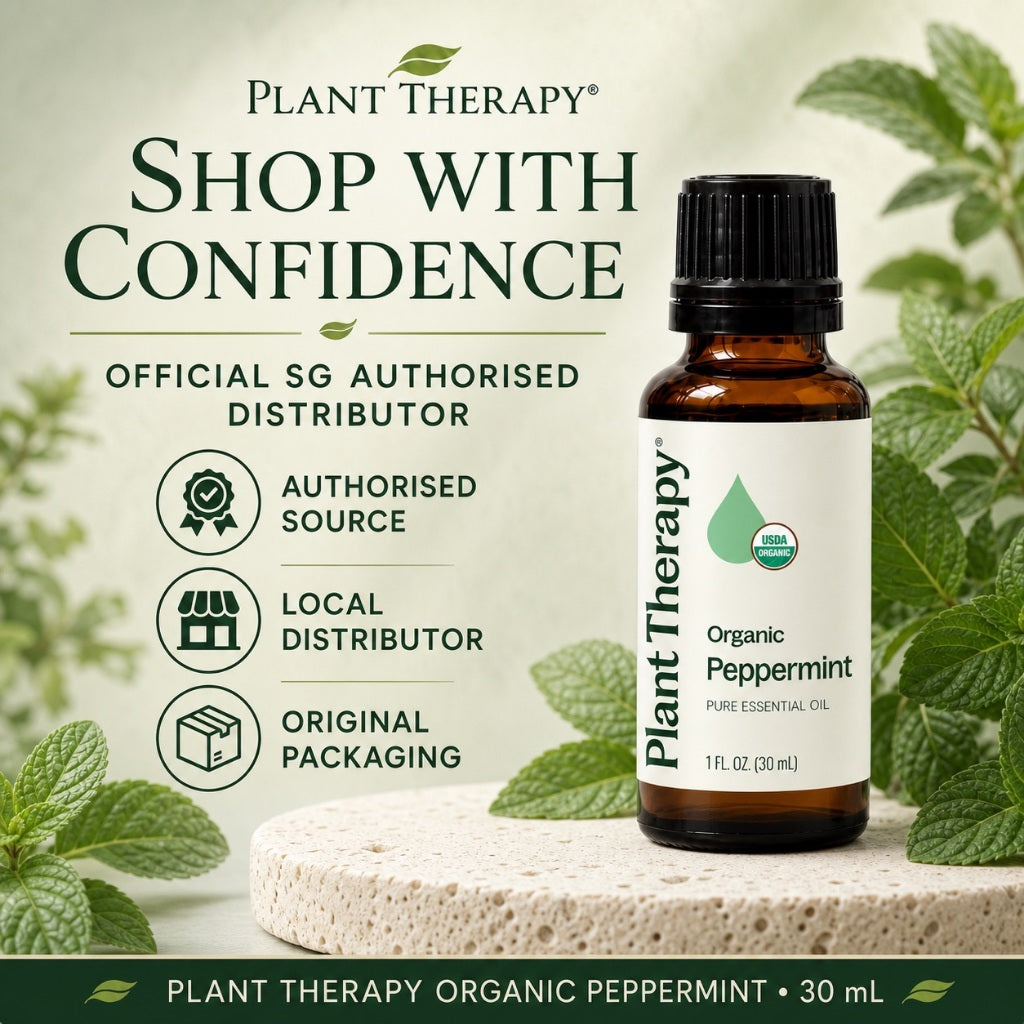Plant Therapy Organic Peppermint Essential Oil  | Official SG Authorised Distributor