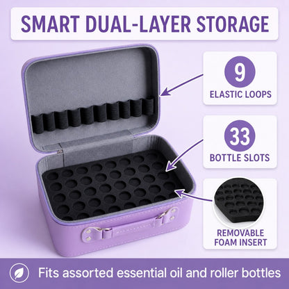 42-Slot Essential Oil Carrying Case – Purple product image 2 – Nature Therapy Singapore