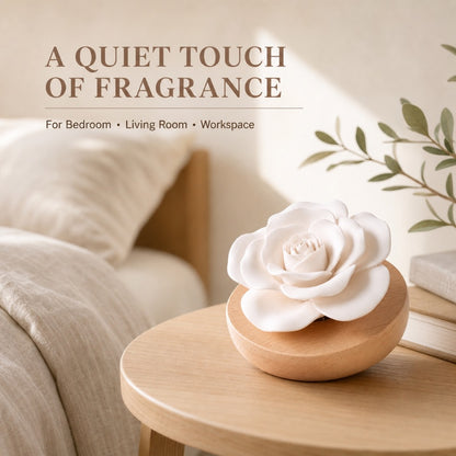 Passive Flower Diffuser with Solid Wood Base