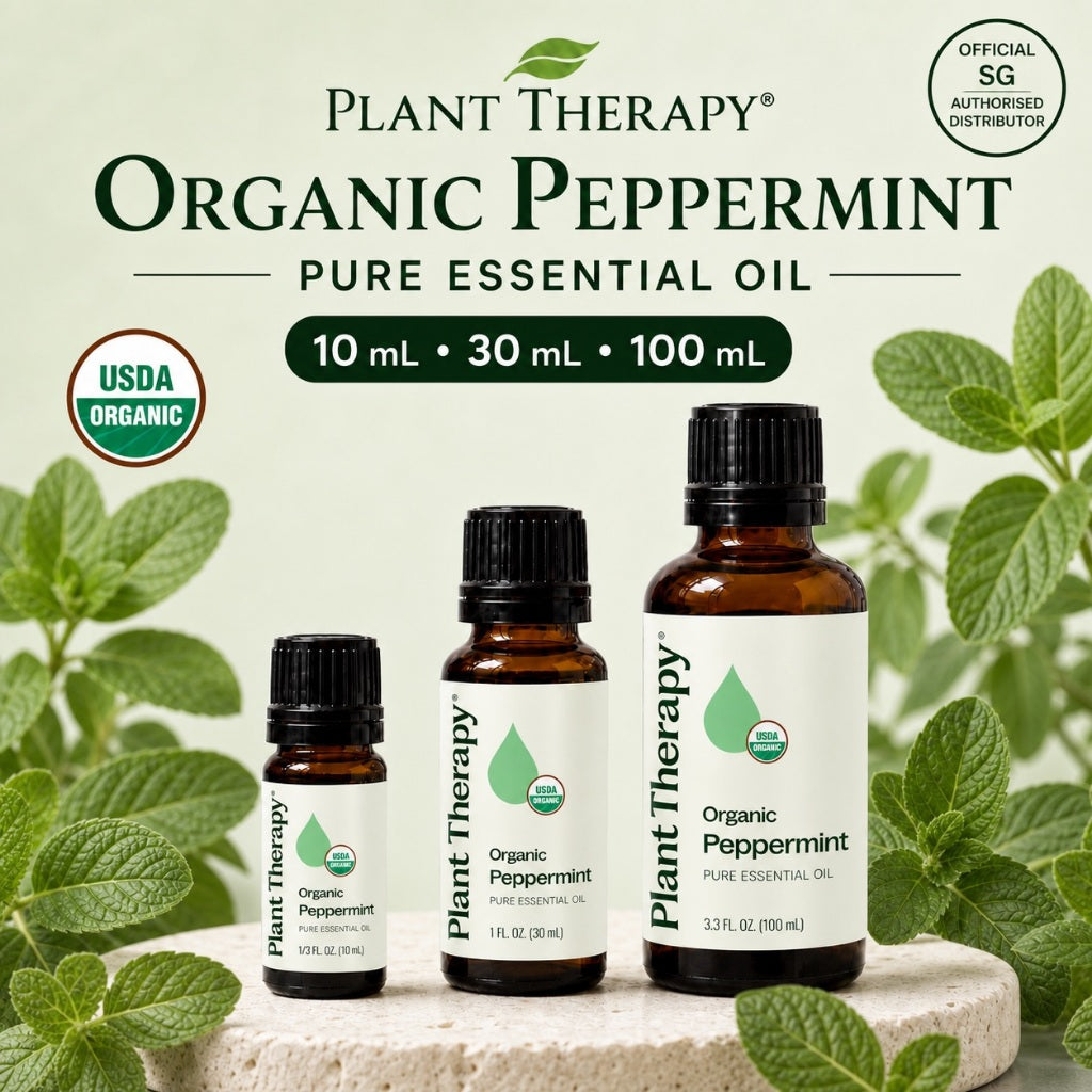 Plant Therapy Organic Peppermint Essential Oil  | Official SG Authorised Distributor