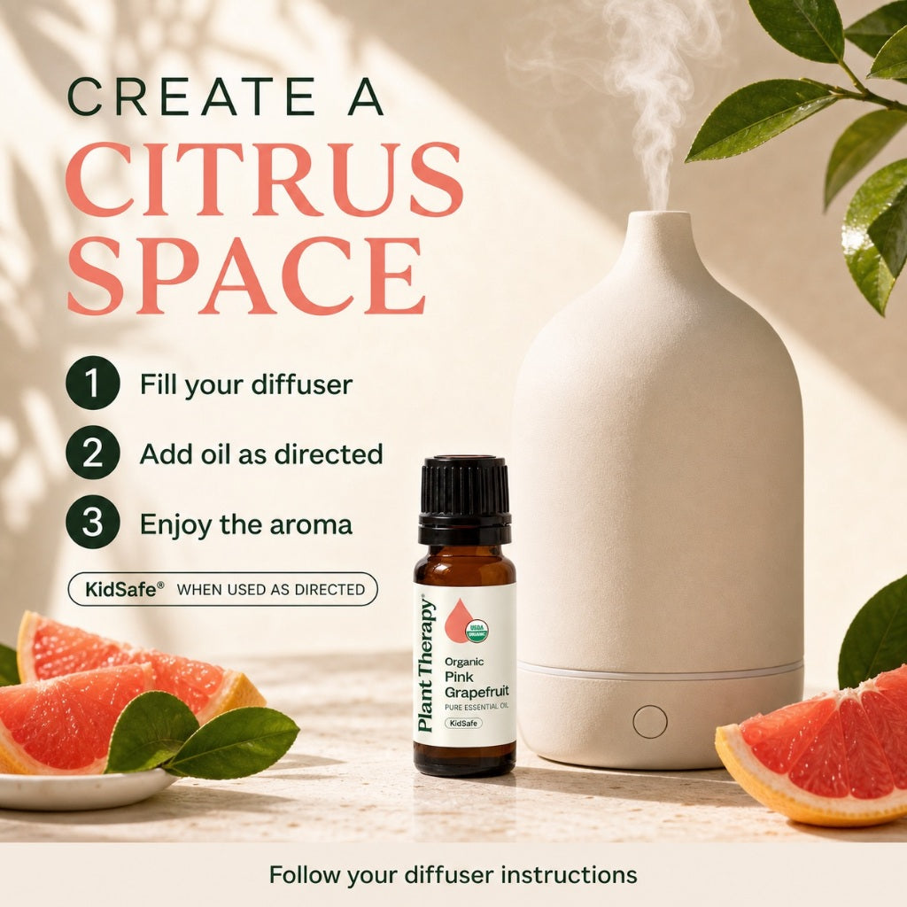 Plant Therapy Grapefruit Pink Organic Essential Oil