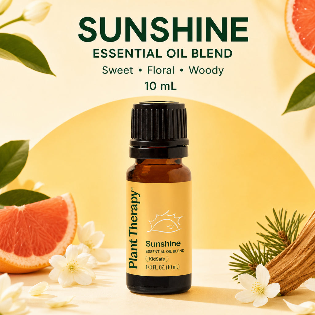 Plant Therapy Sunshine Essential Oil Blend | Sweet Floral &amp; Woody Aroma | Relaxing Aromatherapy Diffuser Oil