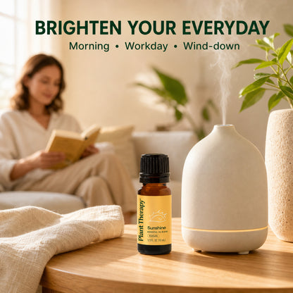 Plant Therapy Sunshine Essential Oil Blend | Sweet Floral &amp; Woody Aroma | Relaxing Aromatherapy Diffuser Oil