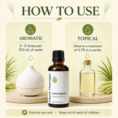 Plant Therapy Lemongrass Essential Oil