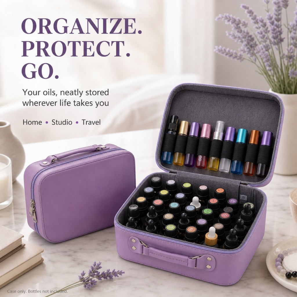 42-Slot Essential Oil Carrying Case – Purple product image 4 – Nature Therapy Singapore