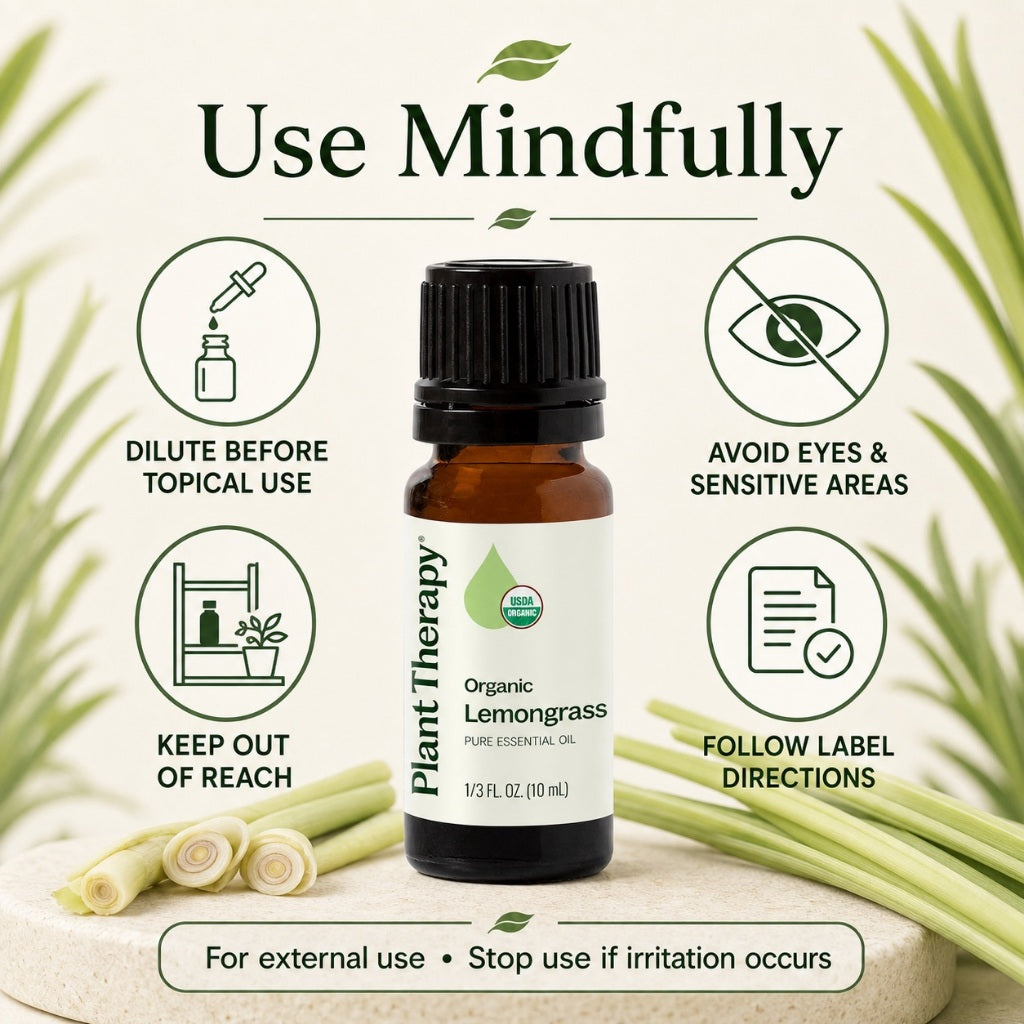 Plant Therapy Organic Lemongrass Essential Oil