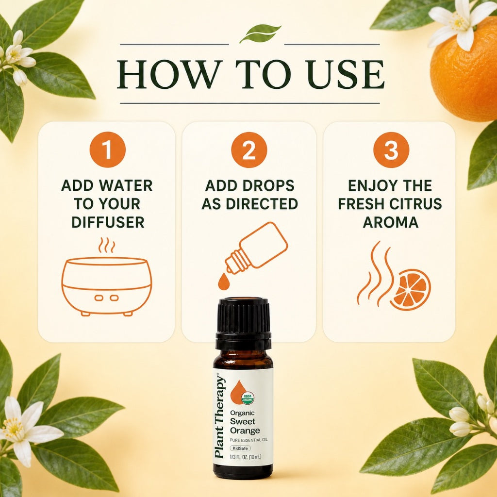 Plant Therapy Organic Sweet Orange Essential Oil