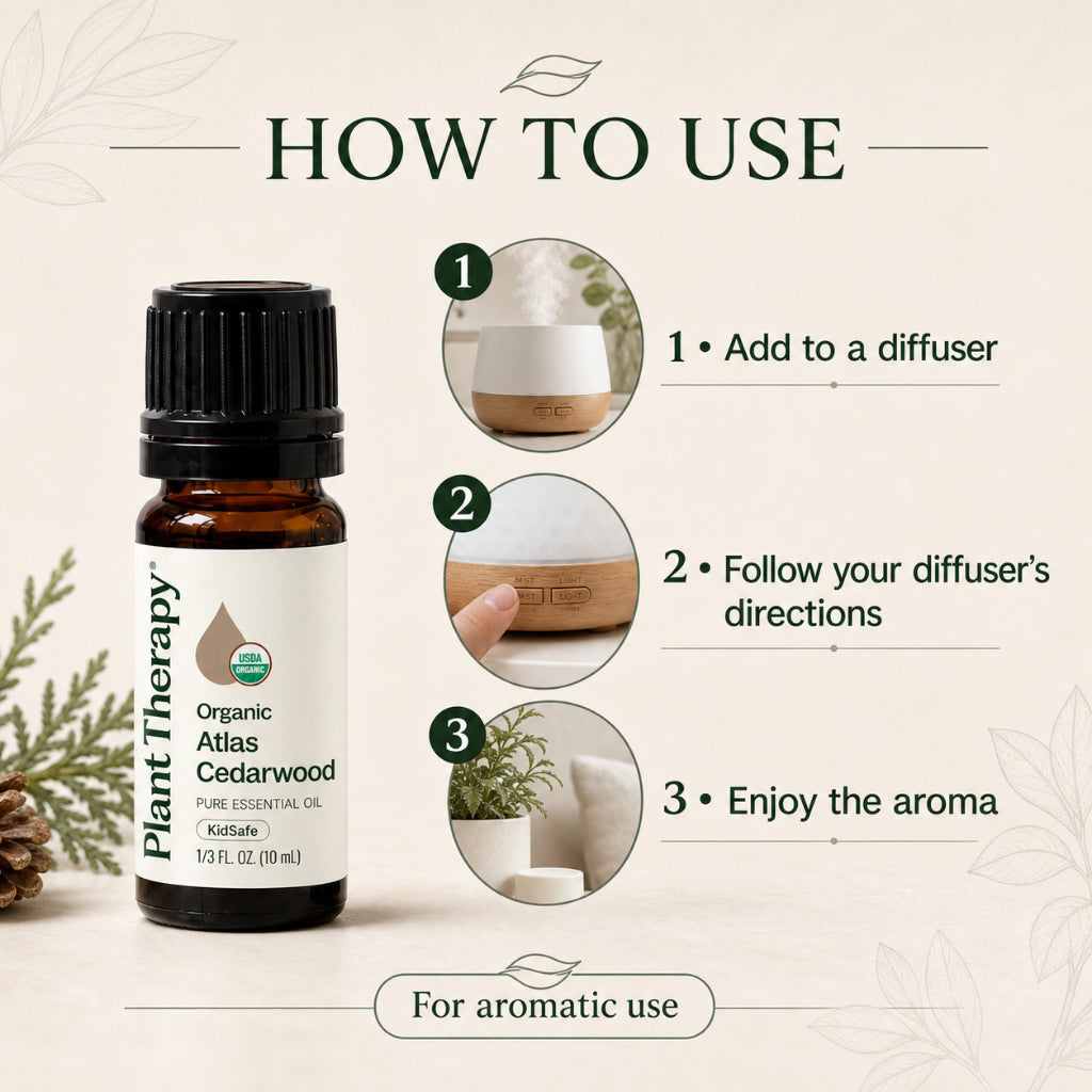 Plant Therapy Organic Cedarwood Atlas Essential Oil