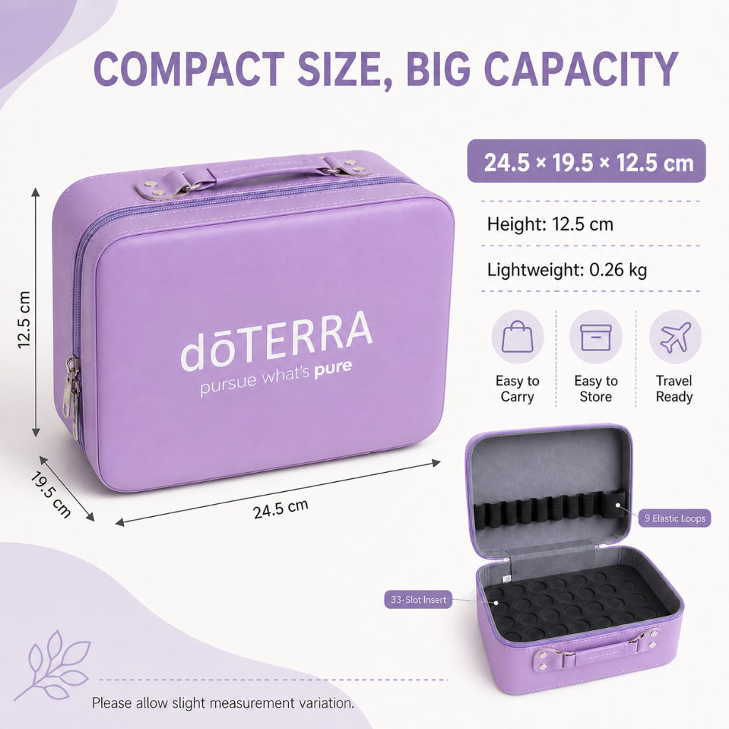 42-Slot Essential Oil Carrying Case – Purple product image 3 – Nature Therapy Singapore