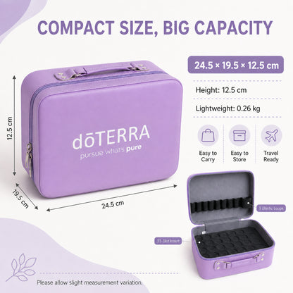 42-Slot Essential Oil Carrying Case – Purple product image 3 – Nature Therapy Singapore