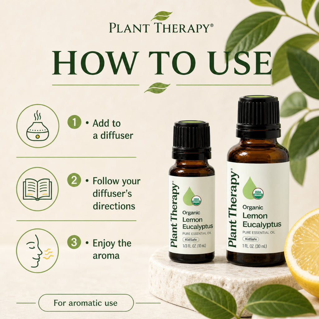 Plant Therapy Organic Lemon Eucalyptus Essential Oil