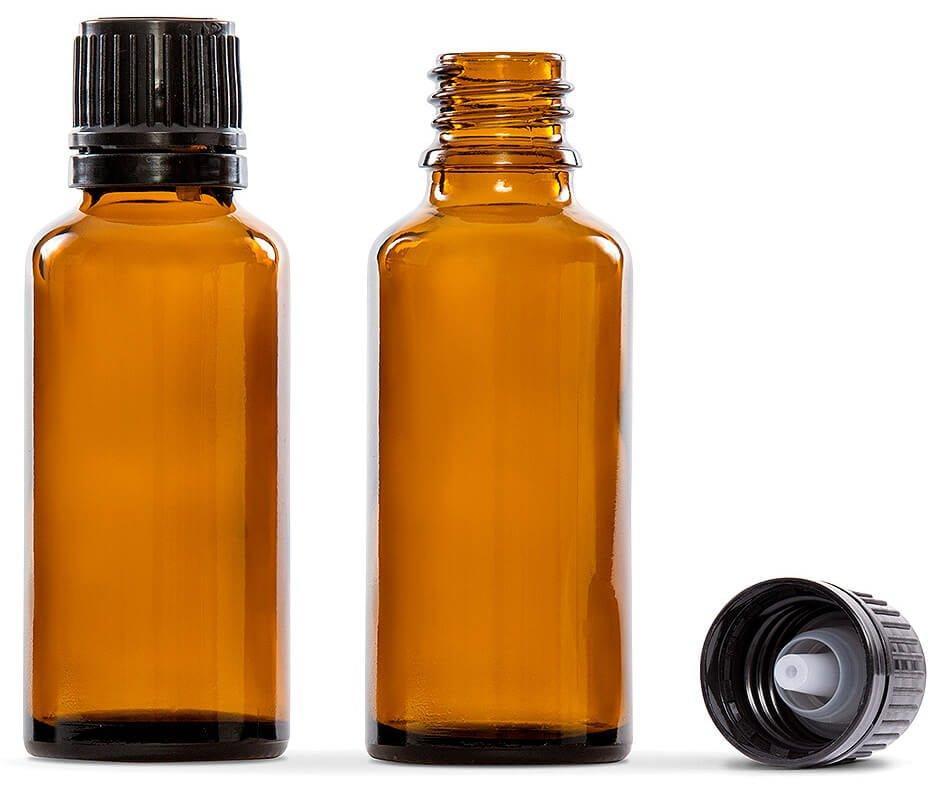 30ml Amber Glass Essential Oil Bottle Pack of 4